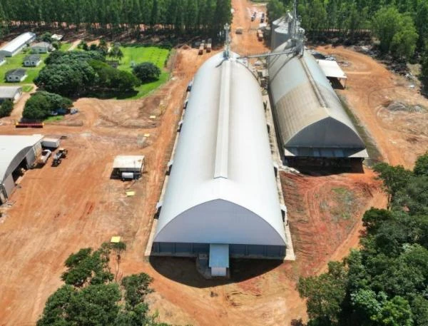 Espalhador de grãos para silos em Mato Grosso